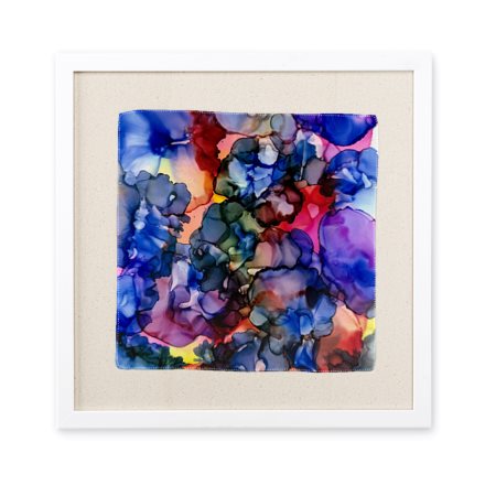Hydrangeas Framed Silk Scarf