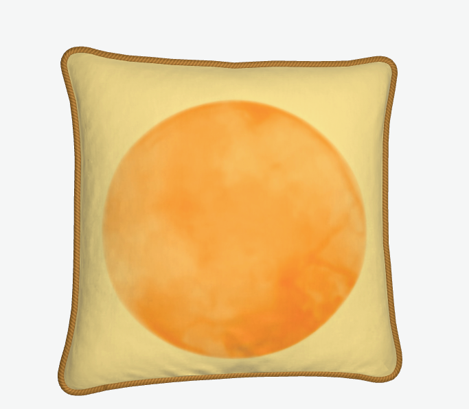 Solar Flow Silk Pillow - Yellow Designer Throw Pillow