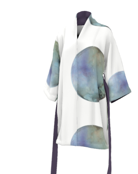 Lunar Flow Silk Robe - Tidal Phase