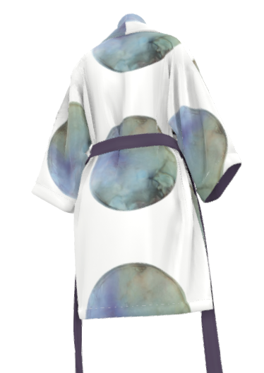 Lunar Flow Silk Robe - Tidal Phase