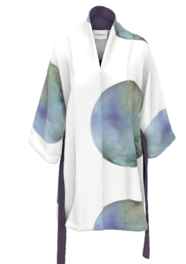 Lunar Flow Silk Robe - Tidal Phase