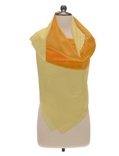 Solar Flow Silk Scarf - Radiant Yellow