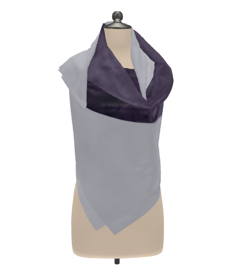 Lunar Flow Silk Scarf - Indigo Eclipse